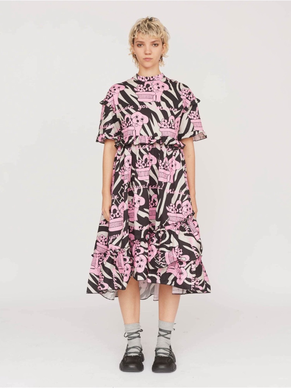 Lazy Oaf Missing You Smock Dress
